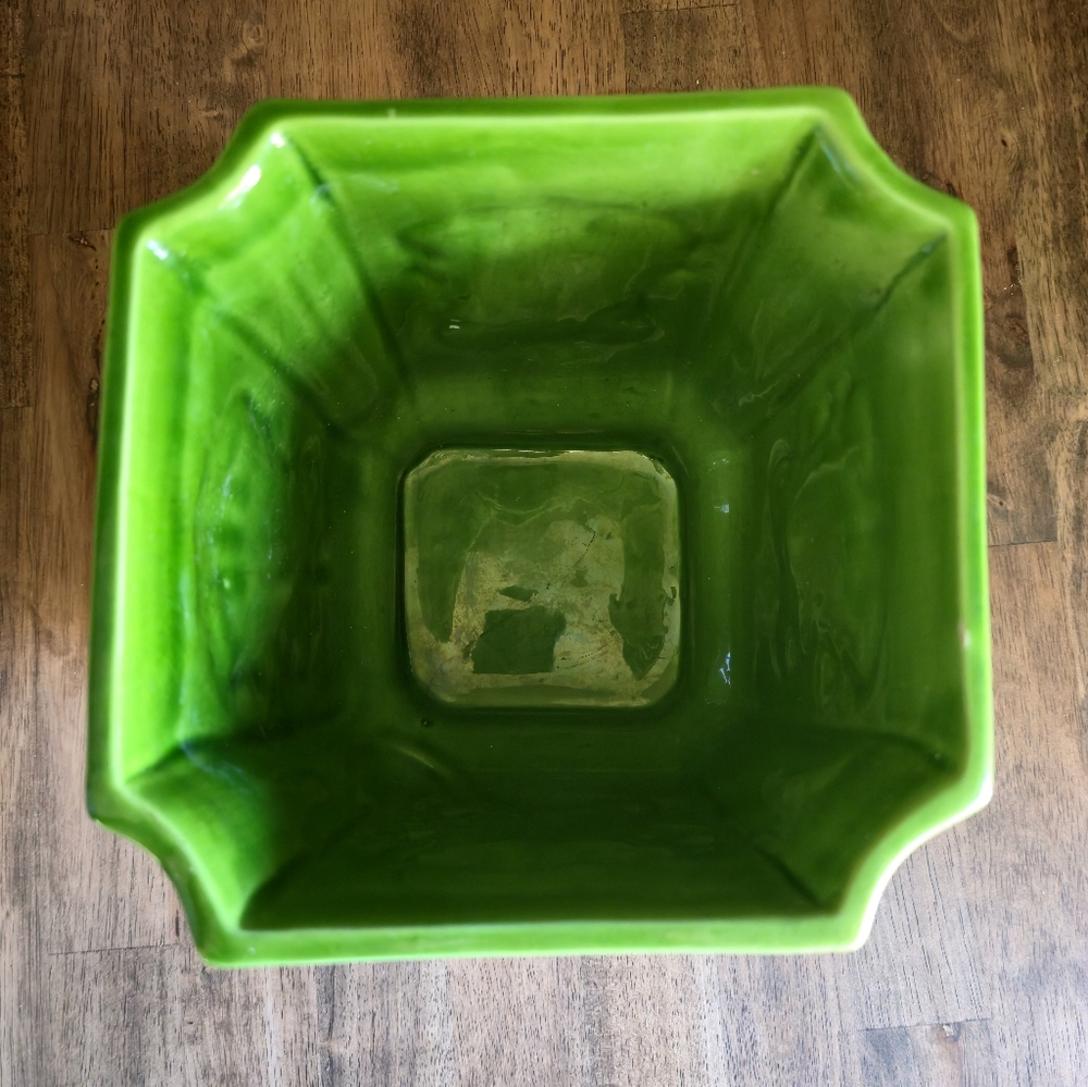 Vintage Italian Green Vase Or Planter Bassano ceramic - Picture 12 of 14